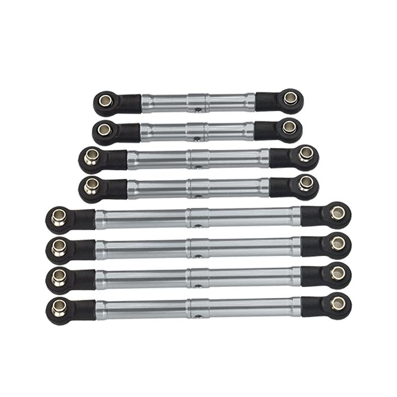 GPM Metal Alloy Adjustable Full Set Tie Rod Links 9742R+9749 for Traxxas 1/18 TRX4M TRX-4M Defender Bronco RC Crawler Car