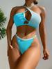 Asymmetric Thong Bikini Set 2025 Female Patchwork Brazilian Push Up Swimsuit Women Swimwear Bandage Bathing Suit