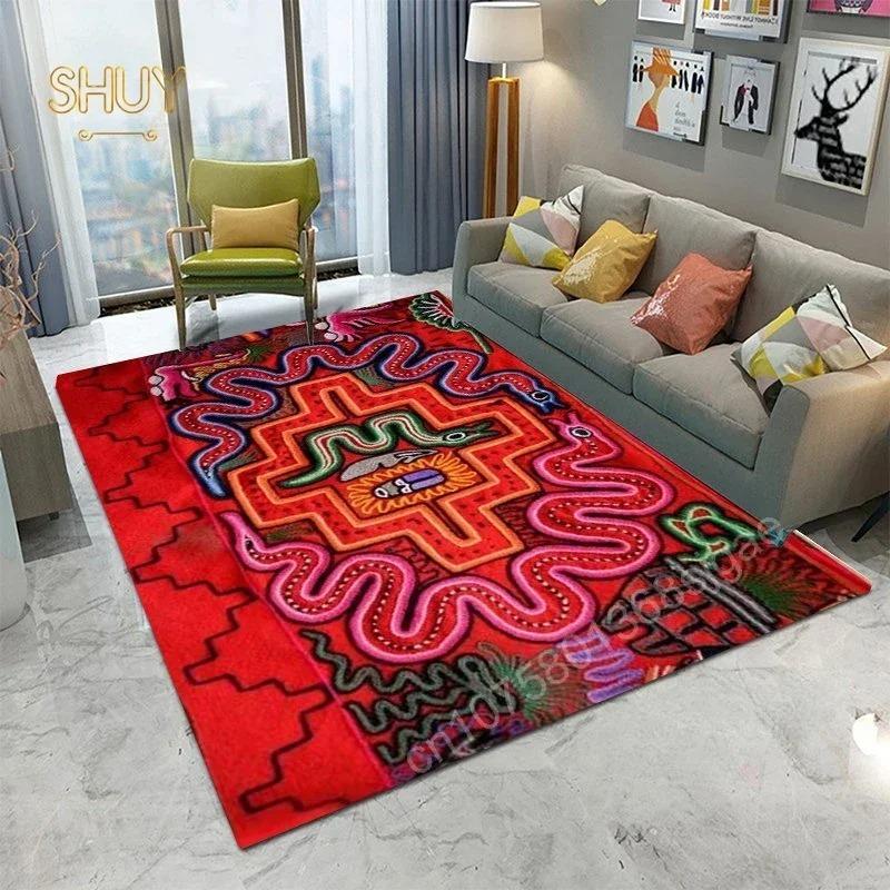Ancient Egypt Abstract Carpet and Rug for Living Room Mat Colorful Tiger Leopard Figure Bath Non-Slip Bedroom Flannel Home Decor