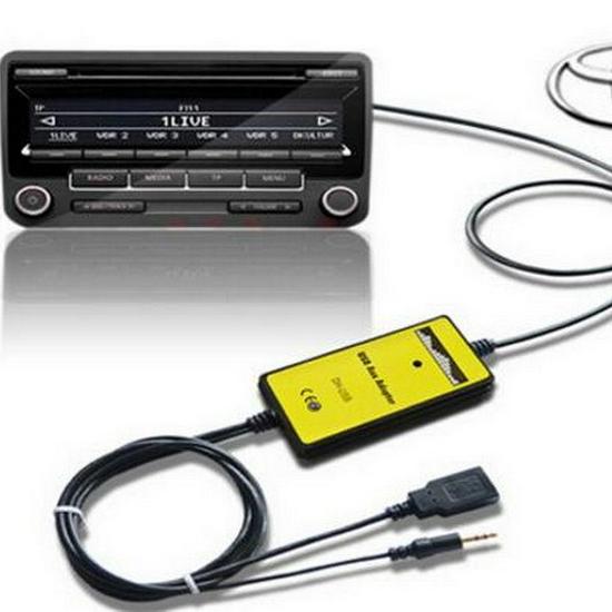 Toyota 5+7P Connector USB Auxiliary Cable Adapter for MP3 Player and Radio