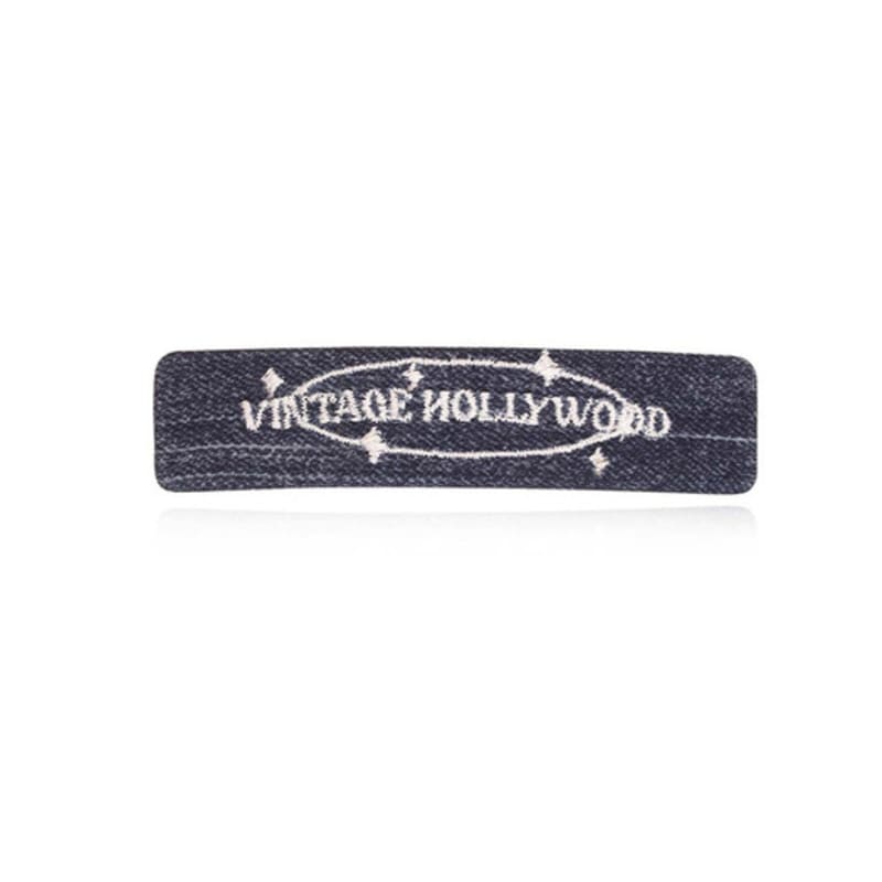 VINTAGE HOLLYWOOD Vintage Logo Denim Hairpin_VH2335HB004B