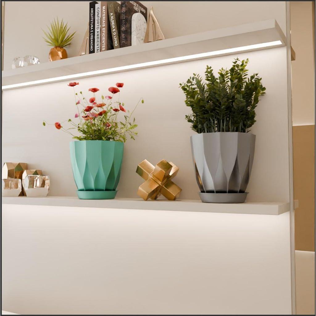 6.3 Inch Flower Pots for Home Decoration, Indoor Plant Pots, Gardening Pots for Plants, Plastic Flower Pots for Garden Plants (Arrow)