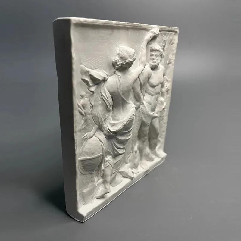 Roman Hercules Plaster Statue Crafts Desk Decoration Ornaments Creative Hercules Characters Sculpture Room Aesthetic Decor