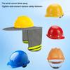Cappello di sicurezza con protezione solare estiva, protezione per il collo, strisce riflettenti, berretto di sicurezza per lavoratori edili