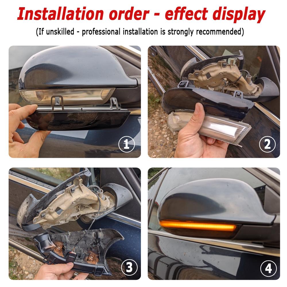 Scroll LED Dynamic Turn Signal Light Side Mirror Flashing Light Repeater Blinker For VW GOLF 5 Plus Jetta MK5 Passat B6 EOS