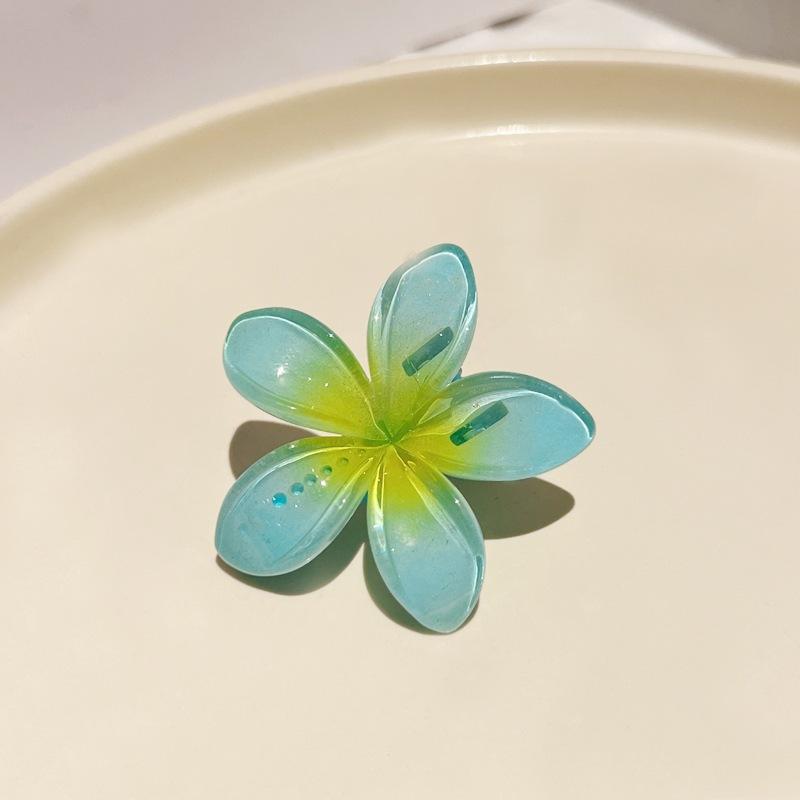 Dopamine Gradient Egg Flower Acrylic Hair Claws for Women Premium Partysu Accessories Headdress Charms Small Bang Duckbill Clips