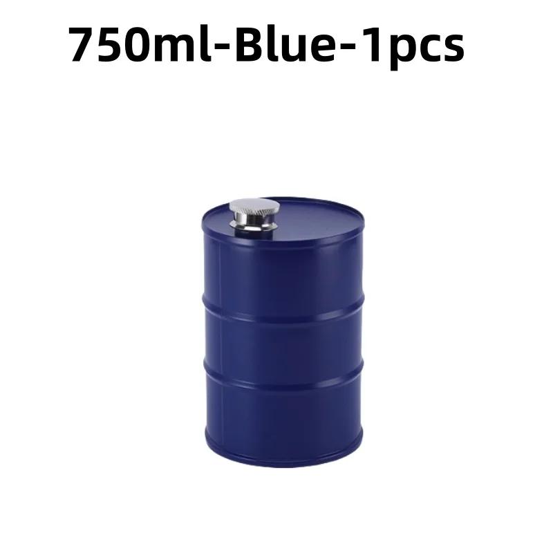 1Pc 25oz Water Bottle Drums Whisky  Portable Stainless Steel Hip Flask