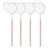 Heart-Shaped Anti-Fog Eyelash Extension Mirror - Stainless Steel, Anti-Curl Design