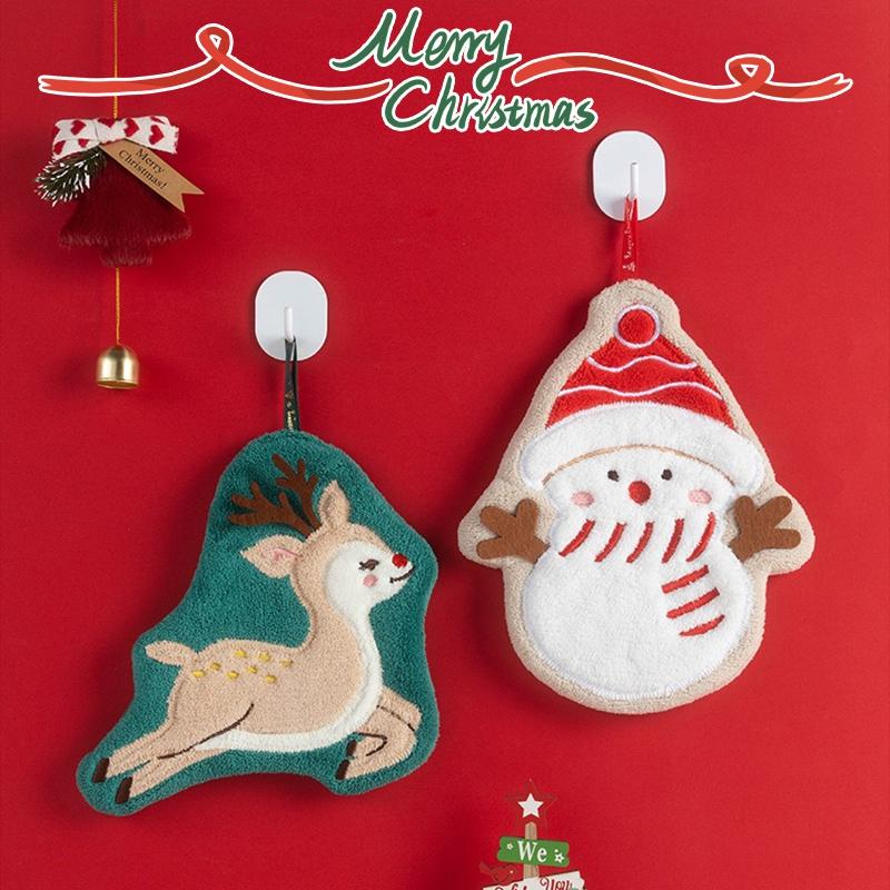 Thickened Cartoon Hand Towel Coral Fleece Bathroom Kids Wash Hand Cloth Kitchen Hanging Towel Super Absorbent Rag Handkerchief