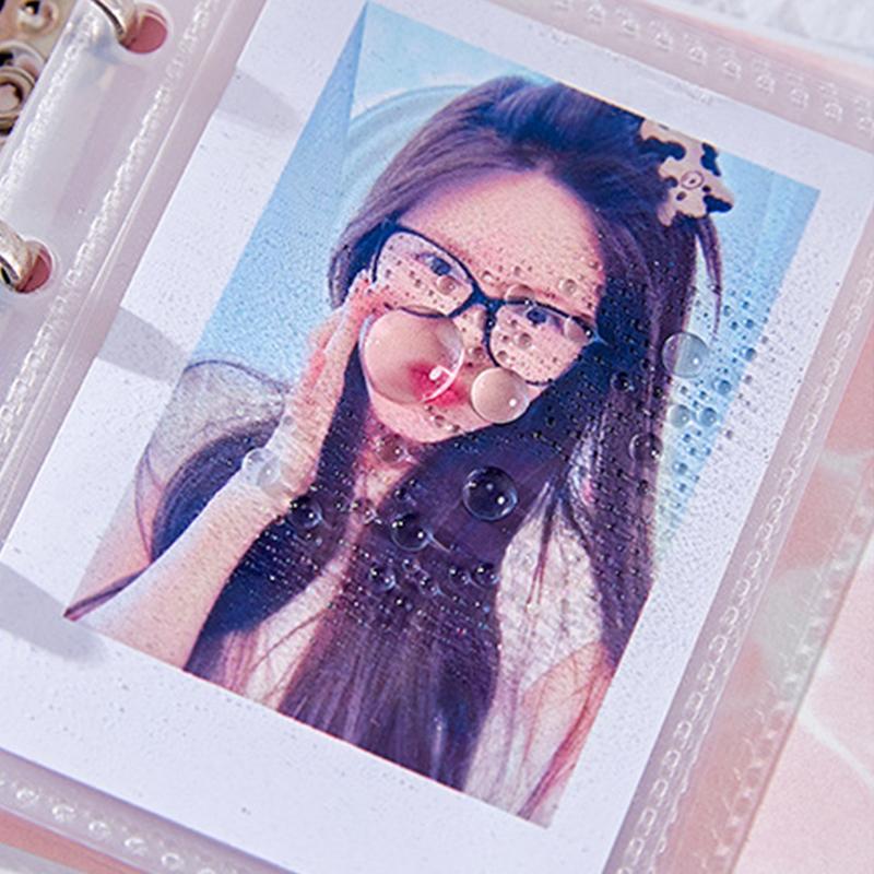 High-Capacity 3 Inch Kpop Idol Photo Album 20 Pockets Bowknot Photocard Binder Mini Gift Small Card Book