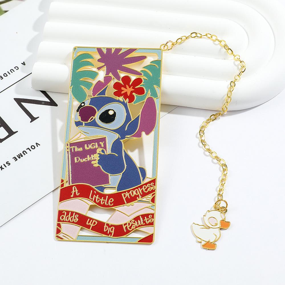 Anime Stitch Metal Bookmark - Creative Lilo & Stitch Cartoon Animal Student Gift
