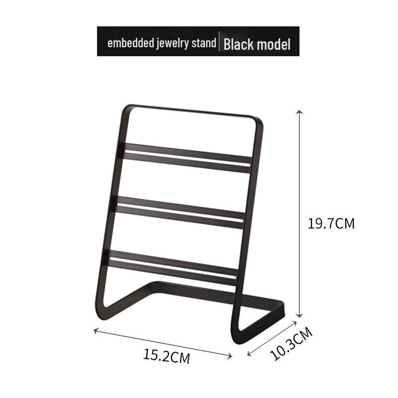 

Новая металлическая стойка для хранения ювелирных изделий: Креативная полка-дисплей для серег и колец чёрный