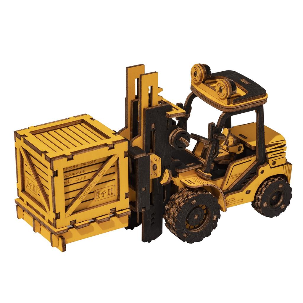 Tsukurundesu® 3D Wooden Puzzle - Working Vehicles Series (Forklift) with Japanese Instructions