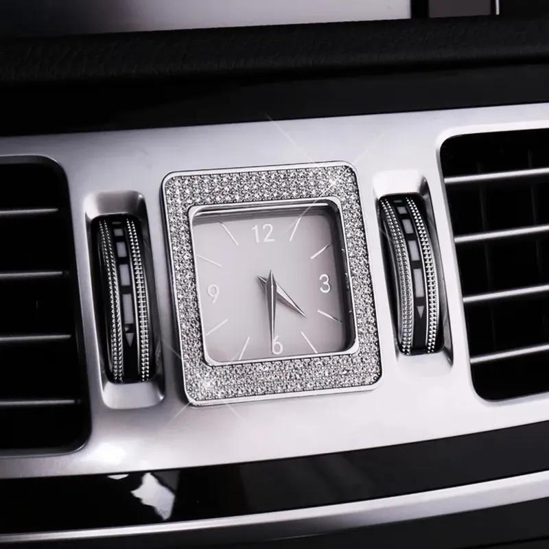 Car Center Console Hour Clock Inlaid Diamond Decorative Ring Fit For Mercedes Benz C E S CLS GLC W205 W212 W213 W222 W218 X253