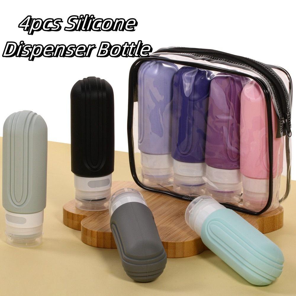 4pcs/set 90ml Squeeze Liquid Bottle Kit Empty Portable Lotion Container  Foundation