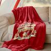 1pc Comfortable Home Print Throw Blanket, Liverpool FC Blanket For Bed and Sofa Use, Special Present For Family