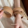 Braccialetto in rattan intrecciato a mano in stile etnico Braccialetto retrò bohémien gioielli versatili di alta gamma di nicchia