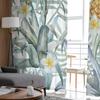 Pineapple Frangipani Tulle Curtains Living Room Kitchen Chiffon Curtain Bedroom Balcony Sheer Curtain Fashion Home Decor