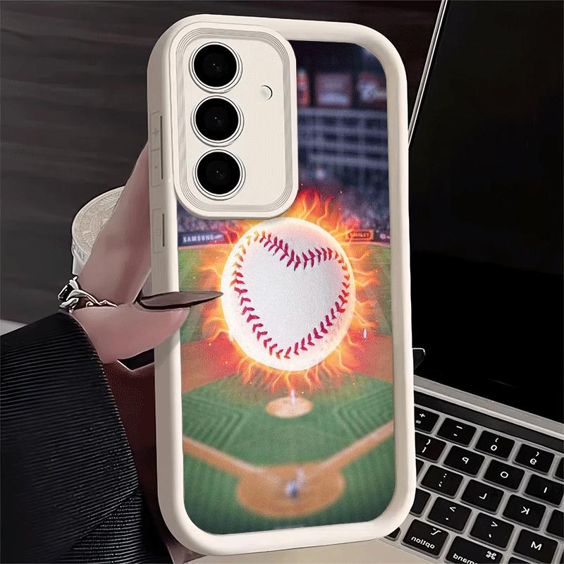 Phone Case for Samsung Galaxy S26 S25 Ultra S24 FE Baseball Sport Shell S23 Plus S22 + S21 S20 5G Soft Silicone Funda