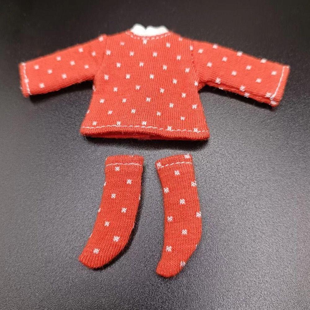 Dolls for 1/11 OB11 Doll Doll Cotton T-shirt DIY Doll Clothes Doll T-shirt Socks Cotton Dot Blouse