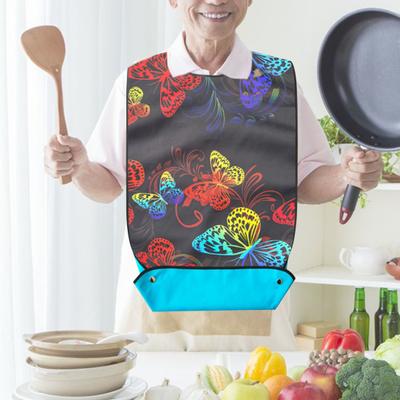 Stylish Adult Bibs with Crumb Catcher Keep Clothes Clean Elegant Design Double Layer Waterproof Bib