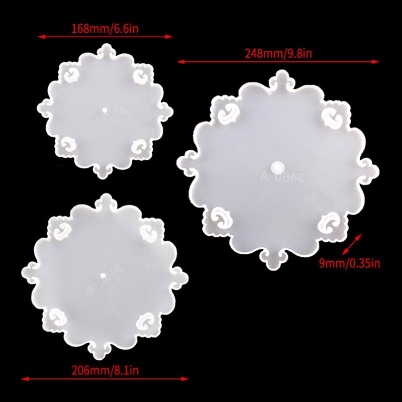 Fruit Dessert Tower Mold Cake Stand Hardware Holder Durable Epoxy Resin Tiered Tray Mold 3 Tier Easy to Install Durable