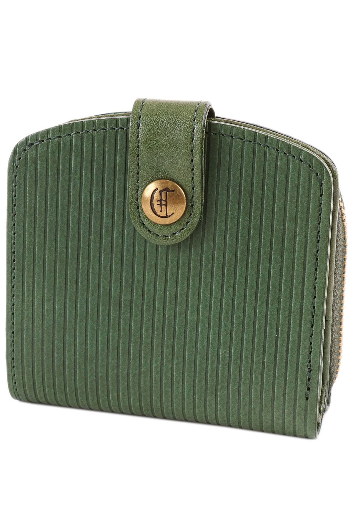 

Bifold Wallet Genuine Leather Green [Credran] Women s CR-CL3209-GR