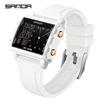 Sanda Waterproof Luminous Sports Watch: Square, Transparent Timer for Students