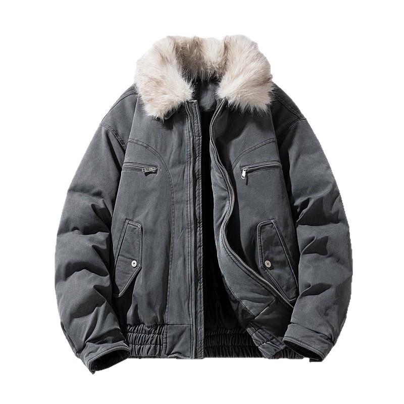 Retro American Style Men's Versatile Cotton Padded Jacket - Thickened Autumn/Winter Outerwear by LEE.