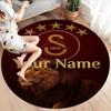 Galatasaray S Custom Name Round Area Rug,Carpet Rug for Living Room Bedroom Sofa Playroom Decor,Non-slip Floor Mat