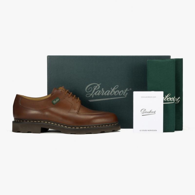 Paraboot Derby Shoes Loafer Split Toe Marron 7051 11