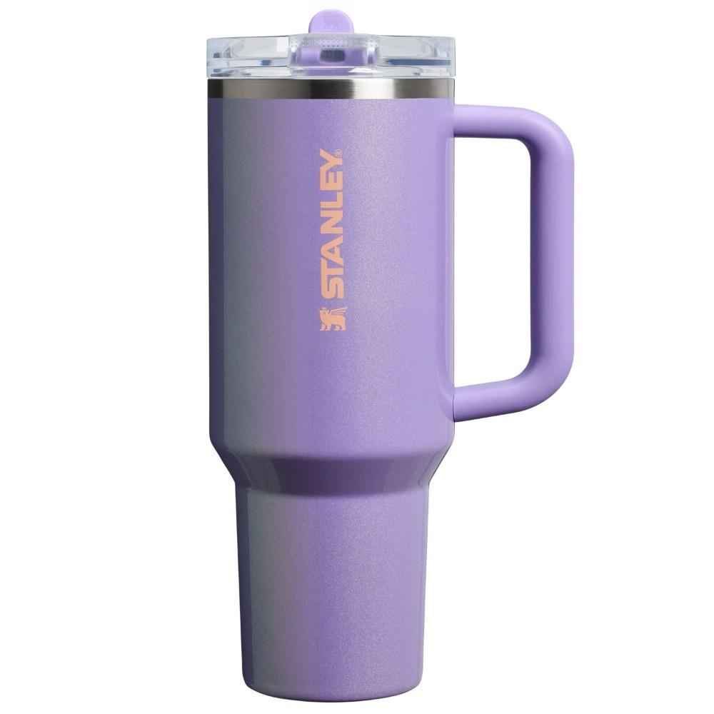 STANLEY Quencher H2.0 40oz Insulated Tumbler with Handle & Straw, Stainless Steel Travel Mug with Gold/Silver Trim   1180ML