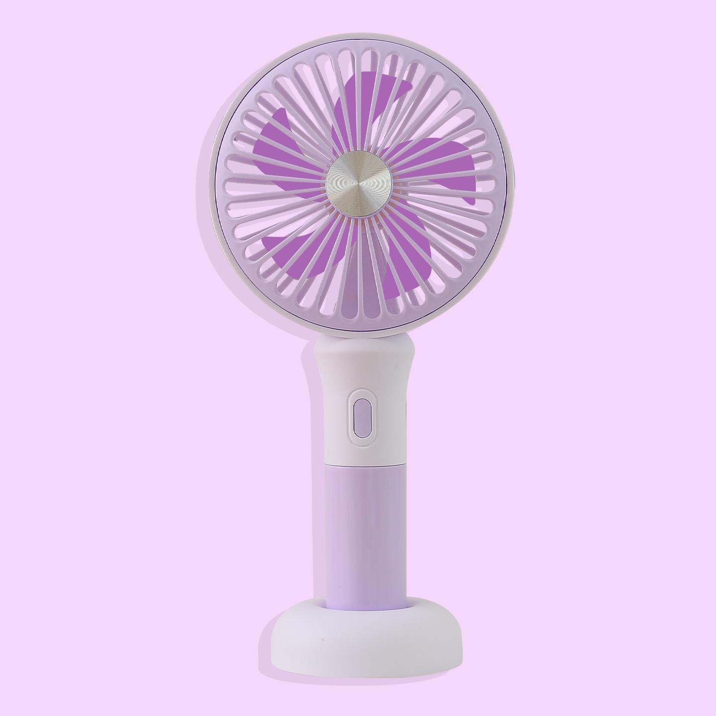 

2026 Cartoon USB Rechargeable Handheld Fan: Small, Three-Speed, Strong Wind for Desktop & Outdoor Use