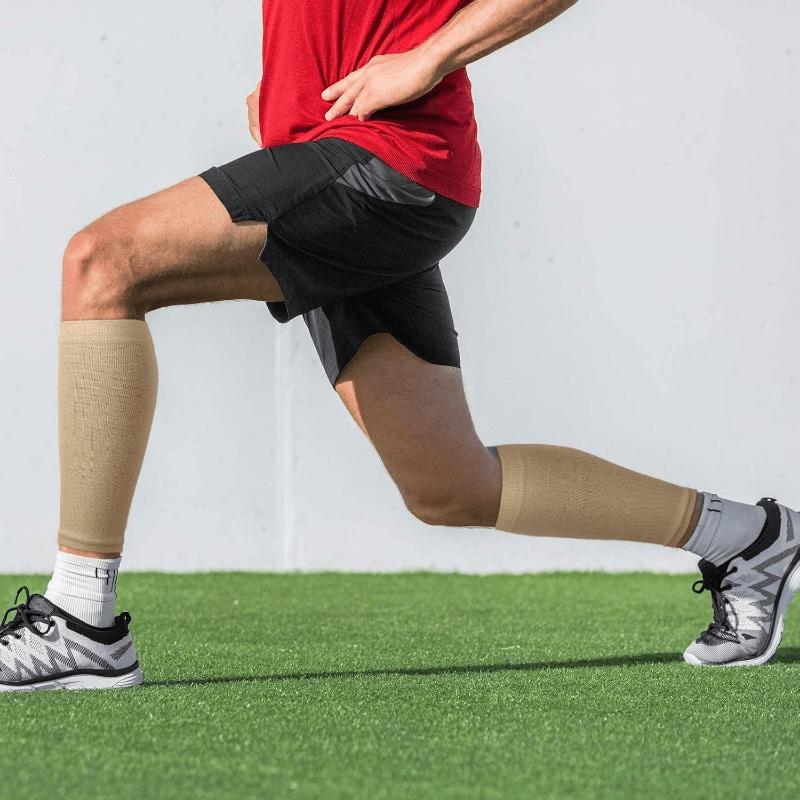 Compression Calf Support 1 Pair Breathable Elastic Sports Calf Leg Brace Sleeves For Football Cycling Jogging Running Men Women