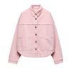 Spring New Arrival Women's Clothing Work Clothing Patch Decoration Long Sleeves Lapel Denim Jacket Coat 0108229 0108021