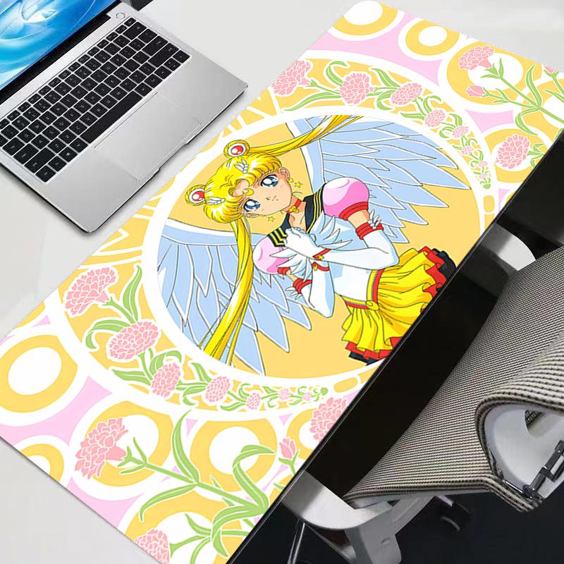 Large Mouse Pad Office Desk Mats PC Gaming Accessories Kawaii MousePads SSailor Moon Designed specifically Laptop Keyboard Mat