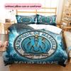 Custom Name Marseille Pattern Bedding Quilt Set  Home Decoration  Gift (1 * Duvet Cover + 2 * Pillowcase  Without Core)