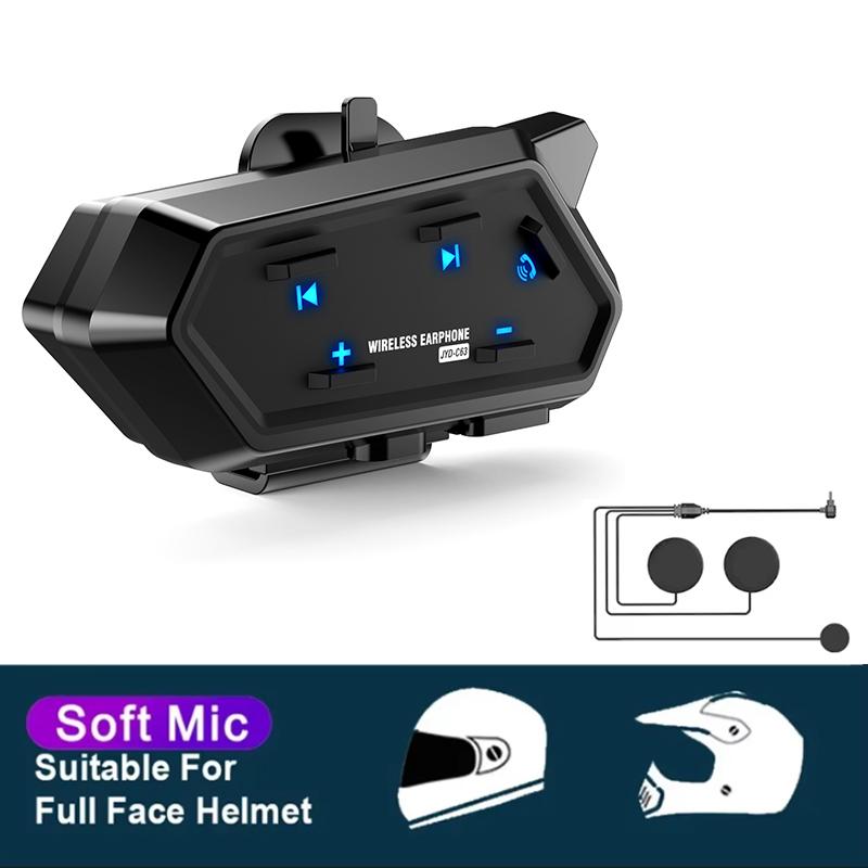 Bluetooth 5.4 Motorcycle Helmet Headset Hands-free Call Phone Wireless Motorcycle Waterproof Music Player Moto Helmet Earphone
