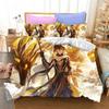3D Game Genshin Impact Bedding Sets Keqing Xiao Duvet Cover Set Boys Adults Single Full Queen King Size Bed Linen