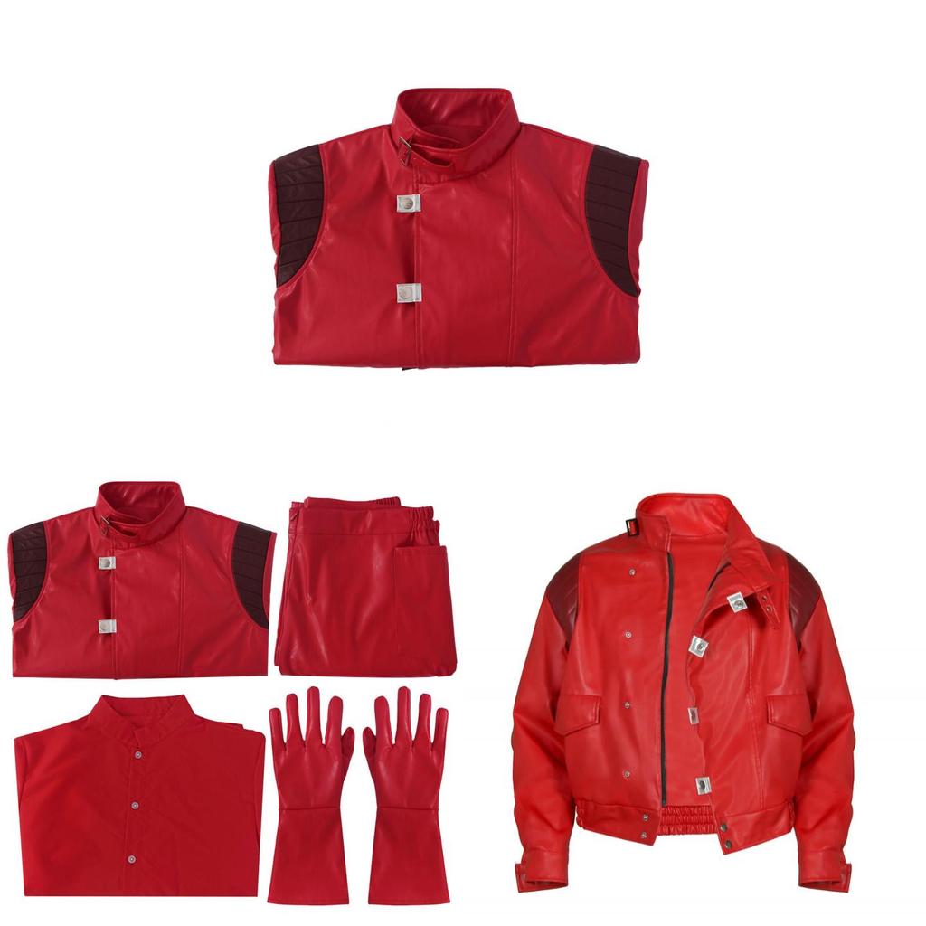 Akira Cosplay Jacket Pu Leather Motorcycle Streetwear For Anime Role Play