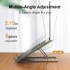 Xiaomi Premium Aluminum Laptop Stand Adjustable Ergonomic Holder for 10-17 Laptops Foldable Design for Office Travel Gaming with Pads