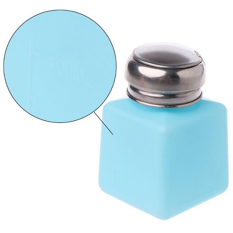 Plastic Square Bottle with Stainless Steel Cap Cover Bottle Container