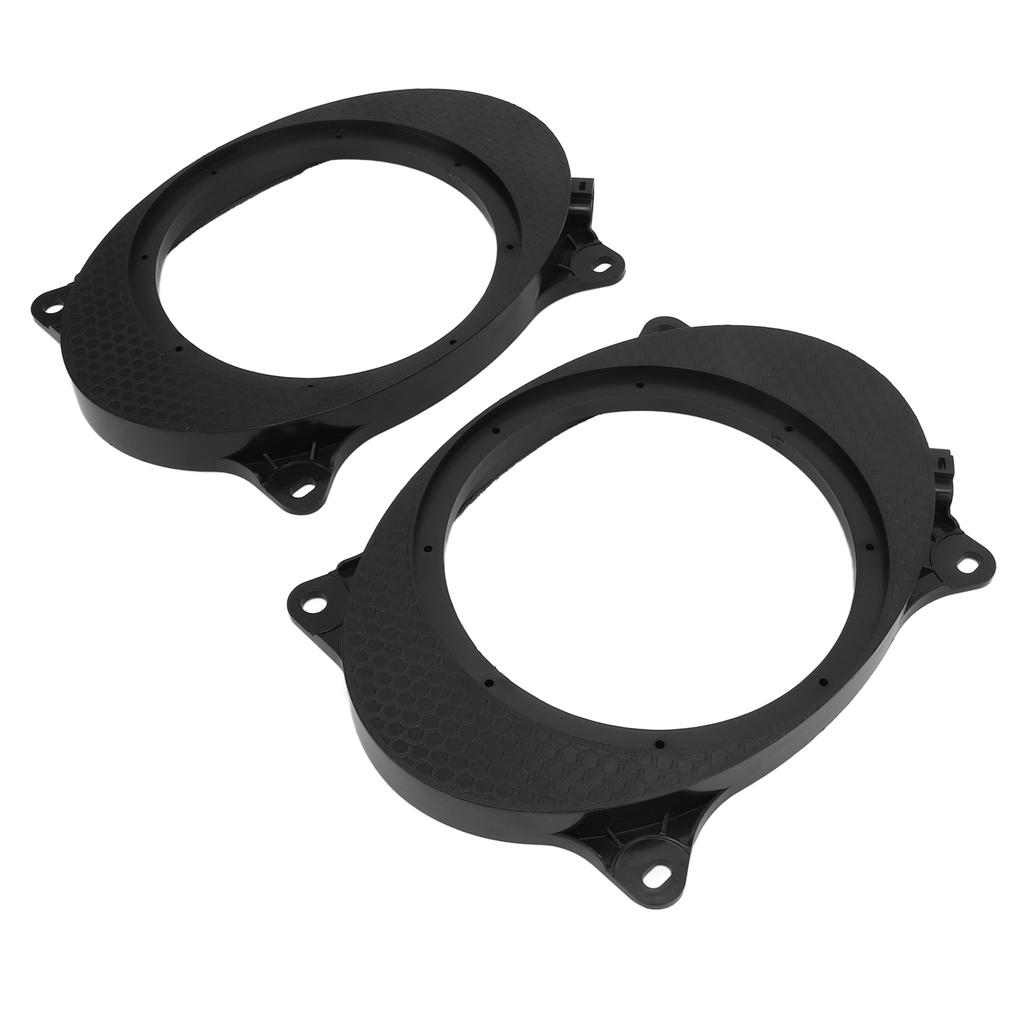 2pcs 6.5inch Black Door Speaker Adapter Spacer Rings with 2 Wire Harness Replacement for Corolla Levin 6X9