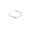 Elegant Simple Women Rings Cold Wind Irregular Liquid Flow Line Glossy Ring Female Solid Simple Basic Models Finger Ring
