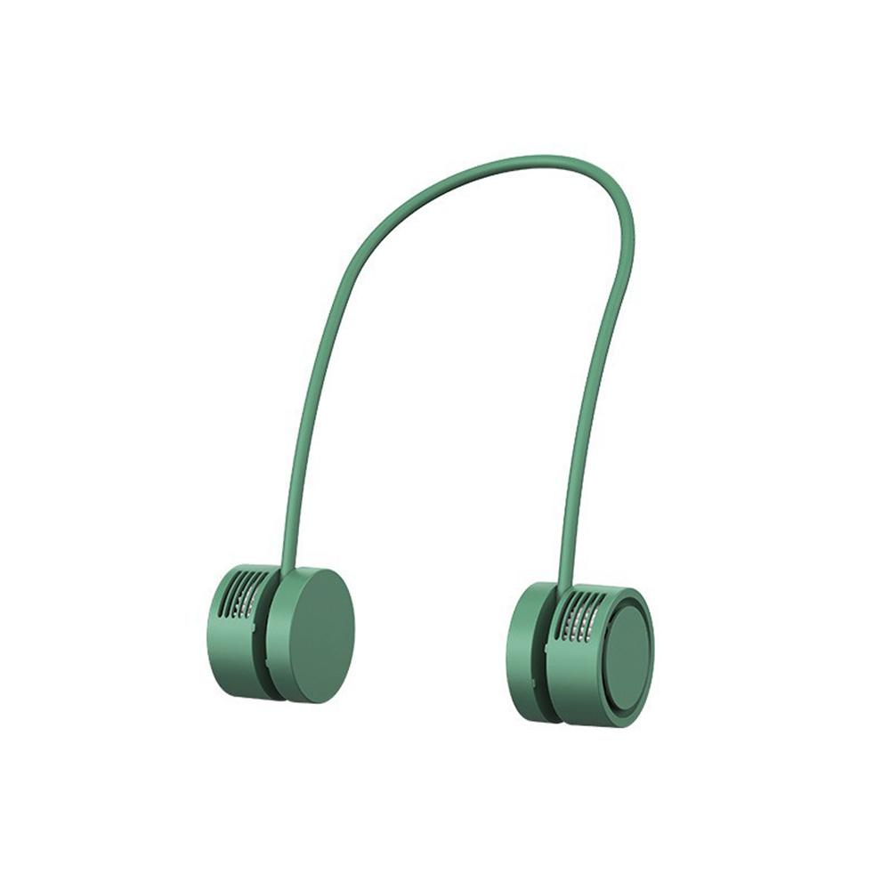 

Портативний вентилятор на шиї персональний вентилятор на шиї підвісний спортивний вентилятор USB акумуляторний носимий вентилятор охолодження головки 360 градусів для подорожей CHINA зелений