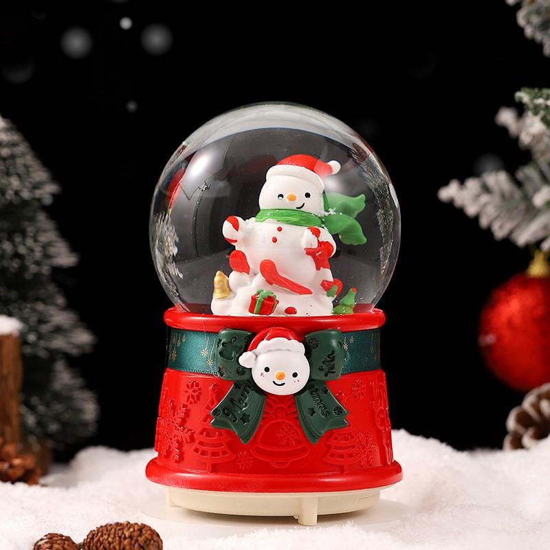 Drehende Karussell-Spieluhr mit Schneekugel-Effekt Kindergeburtstagsgeschenk Dekorative Harz-Musikinstrument Spielzeug