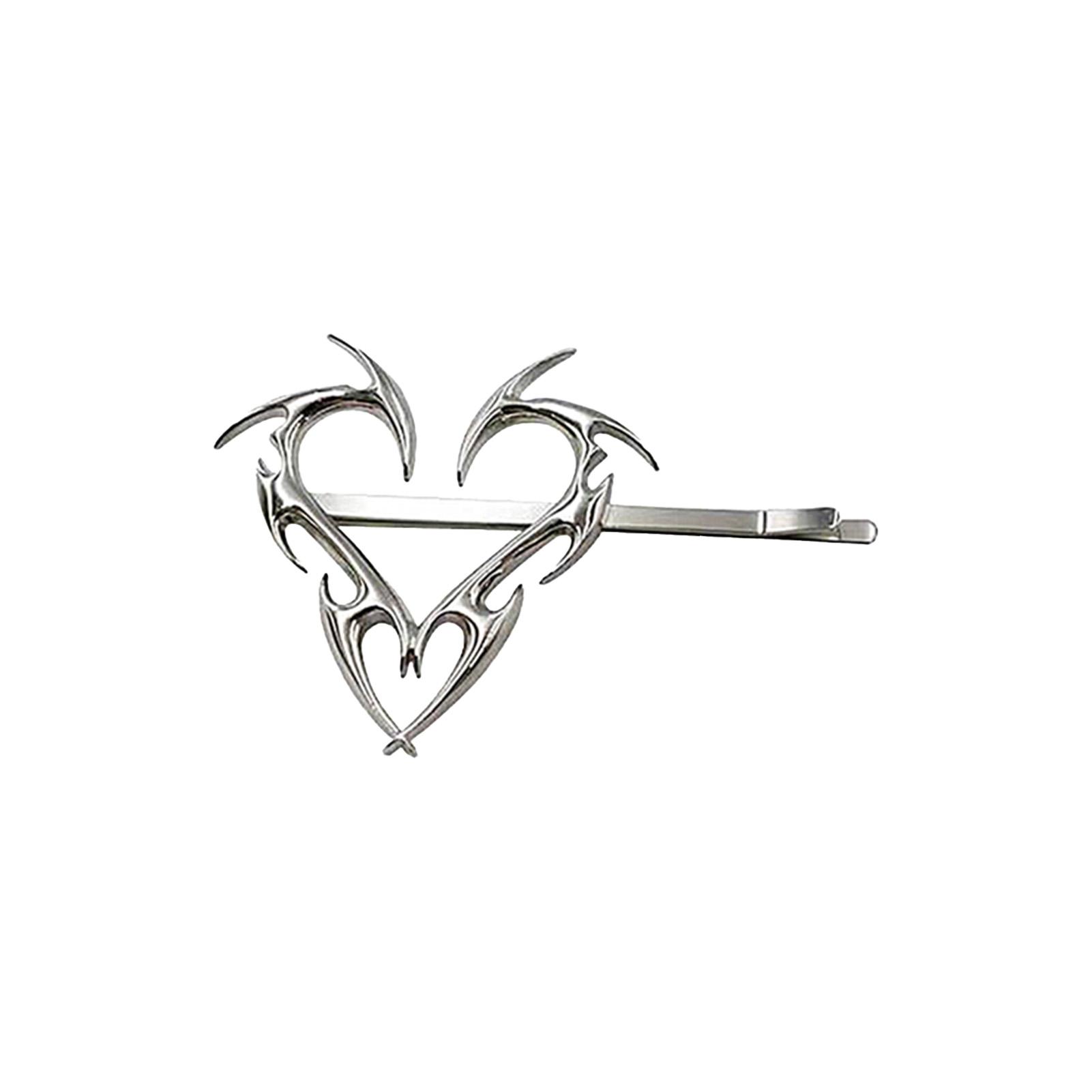 

Y2K Metal Barrettes Creative Dart Heart-shaped Hair Clip For Women Girls Trendy Geometric Hair Clip Fashion Punk Hair Accessory