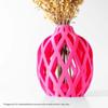 The Oyster Vase  - Elegant 3D Printed Decor Eco-Friendly PLA, Perfect for Modern Interiors (Heather Pink)