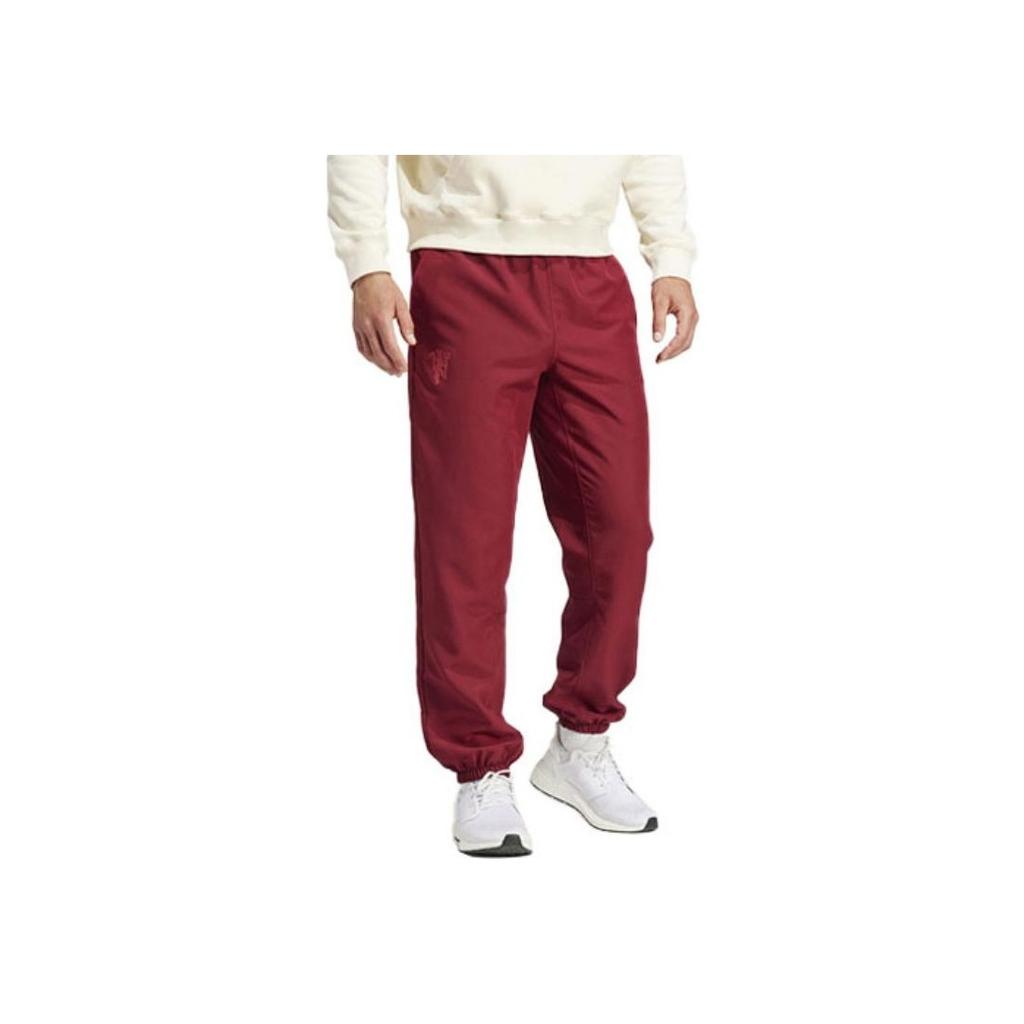 Adidas Logo Joggers With Cuffs Men Bottoms Dark-Red IT9047