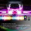 4X Car Under RGB LED Tube Strips Glow Body Under Neon Light Set Phone Control